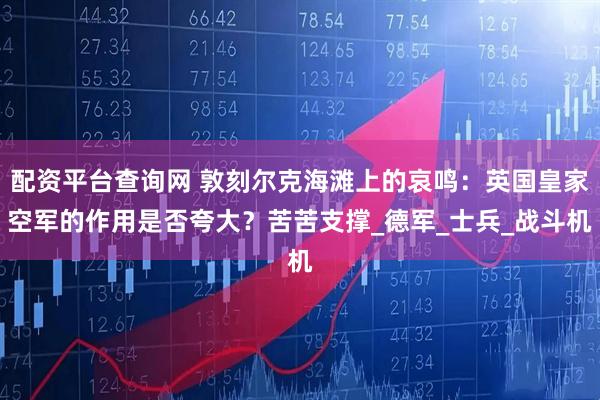 配资平台查询网 敦刻尔克海滩上的哀鸣：英国皇家空军的作用是否夸大？苦苦支撑_德军_士兵_战斗机