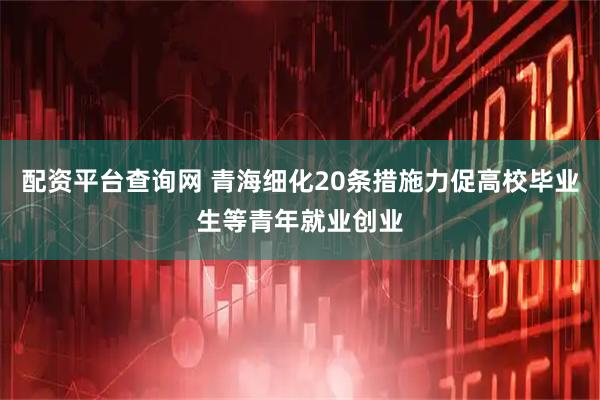 配资平台查询网 青海细化20条措施力促高校毕业生等青年就业创业