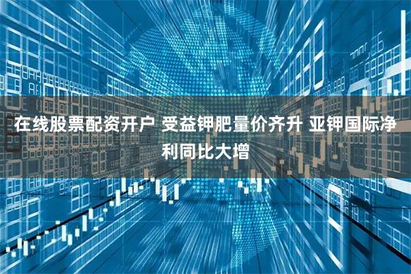 在线股票配资开户 受益钾肥量价齐升 亚钾国际净利同比大增